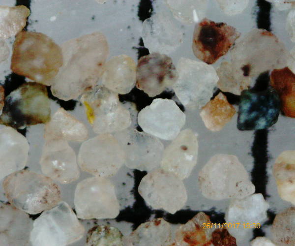 Sable d'une plage proche de la ville des Uros